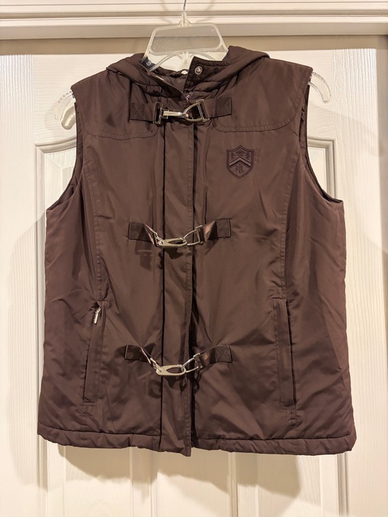 Ralph Lauren Jackets & Blazers - Ralph Lauren Brown Hooded Toggle Vest size Small exc. cond